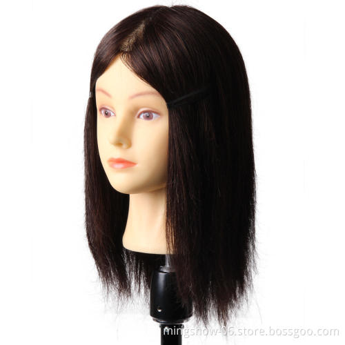 Cheap training head mannequin head with 100% human hair for training